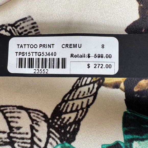 Tibi Tattoo Print Silk Skirt NWT Size 8 - Picture 3 of 10